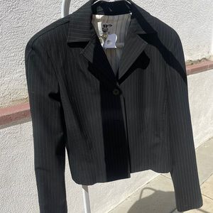 Crop blazer pinstripe designer European